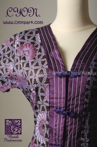 batik semi shanghai dress ungu