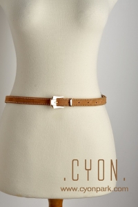 Belt, ikat pinggang, aksesoris,thin belt, accessories, Yui Belt brown