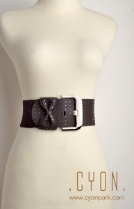 ikat pinggang , belt, fashion belt, faux leather,studded belt,Yunna belt dark brown