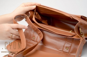 tas, handbag, satchel bag, postman bag, leather bag,Oriko Postman bag inner