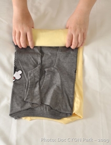 cyonpark butik baju online packing tips gulung baju2