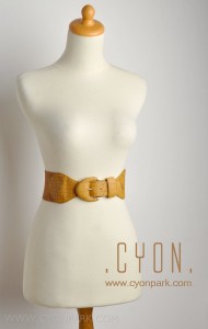 ikat pinggang , belt, fashion belt, ikat pinggang faux leather,nailed Marla Belt yellow