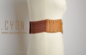 ikat pinggang , belt, fashion belt, ikat pinggang faux leather,nailed wave belt brown samping