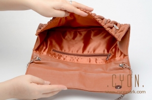 tas, handbag,clutch, purse,mikayla handbag brown inner