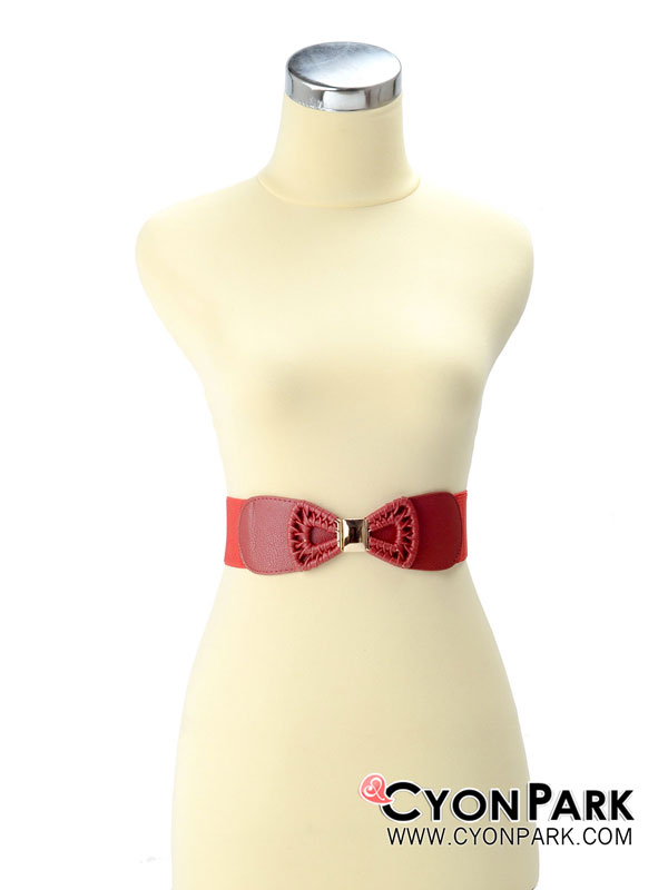 ikat-pinggang-belt-fashion-obi-gesper-stretch-obi-karet-Cutie-bow-red
